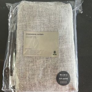 NWT- West Elm Crossweave curtain 48x 84